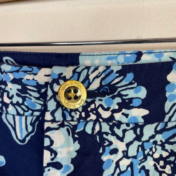 Lilly Pulitzer Callahan Stretch Shorts Bouquet All Day Low Tide Navy womens 12 - Picture 5 of 14